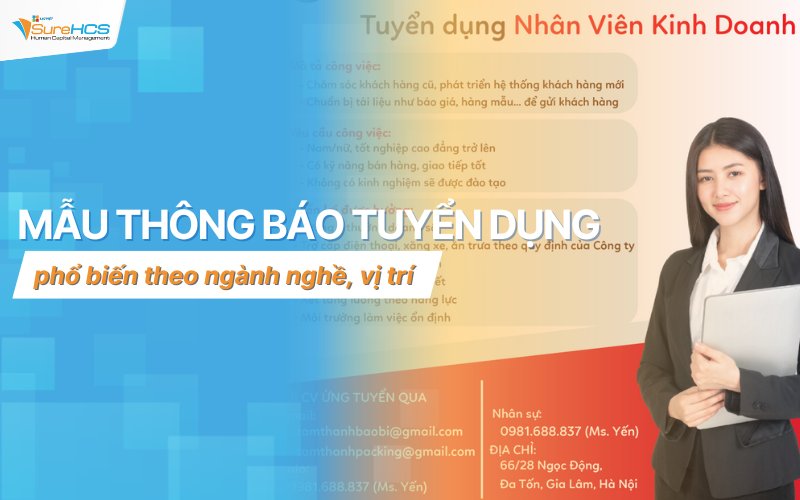 mẫu thông báo tuyển dụng